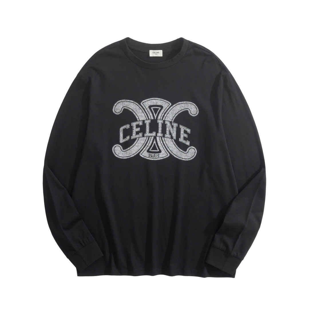 女款长绒棉印花长袖T恤he008