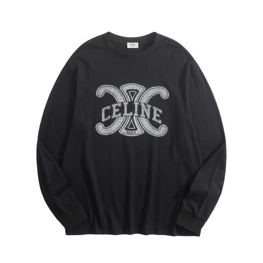 女款长绒棉印花长袖T恤he008 商品图0