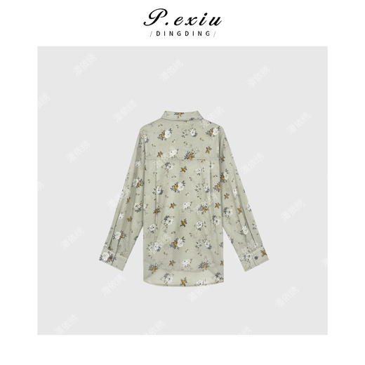 04-3潘依绣丁丁宠粉【栀子花开】新国风高级精致立领长袖衬衫 W-62422 商品图2