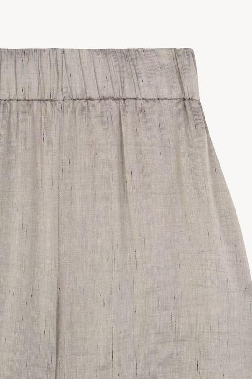 Cortana 26SS 银灰纱结丝麻SAL阔腿裤 商品图5