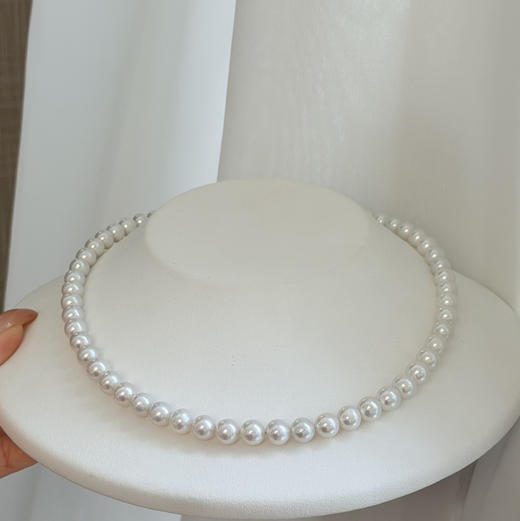 6.5-7.5mm ji光小澳白视觉感 淡水珍珠 白亮唯美 小微瑕完全不影响佩戴 限量小团8条售完即止 商品图6