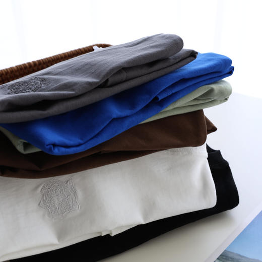 【3-5天发货】伊泺杉男士虎头刺绣短袖T恤 商品图4