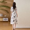 「自」全新升级【铂金会员257/天猫339/差价82】(01233)洛诗琳法式水墨印花连衣裙女2026新款气质V领收腰显瘦茶歇裙 商品缩略图3