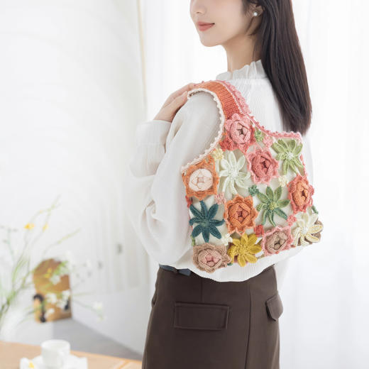 苏苏姐家繁华之境花朵包手工diy钩针段染手拎包编织毛线团材料包 商品图1