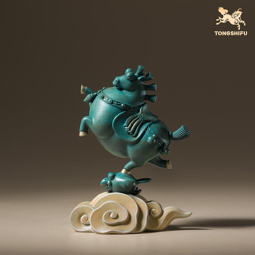 铜师傅《乐踏云歌》国风马摆件 家居创意工艺品 装饰品乔迁礼物 商品图1