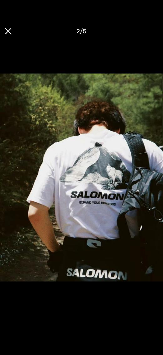 威海产，看细节！！！走线 男女同款！Salomon山野山羊T恤短袖 商品图5