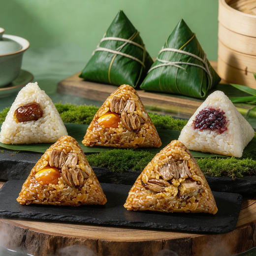 广州酒家珍粽粽子礼盒蛋黄鲜肉粽子豆沙蜜枣甜粽子端午节日送礼品 商品图3