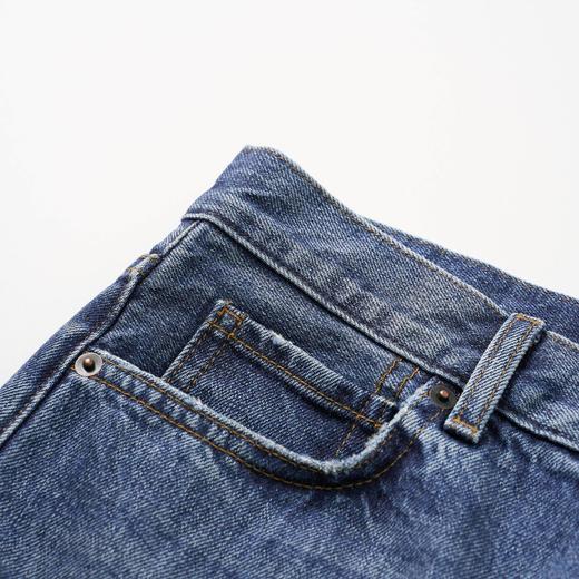 ROMI STUDIO“经典复古”斜纹牛仔棉水洗做旧直筒牛仔裤 431N2069 商品图3