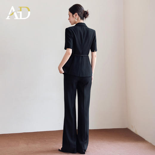 AD新中式短袖西装套装女夏季2026年新款高级感淡人高知穿搭一整套 商品图4