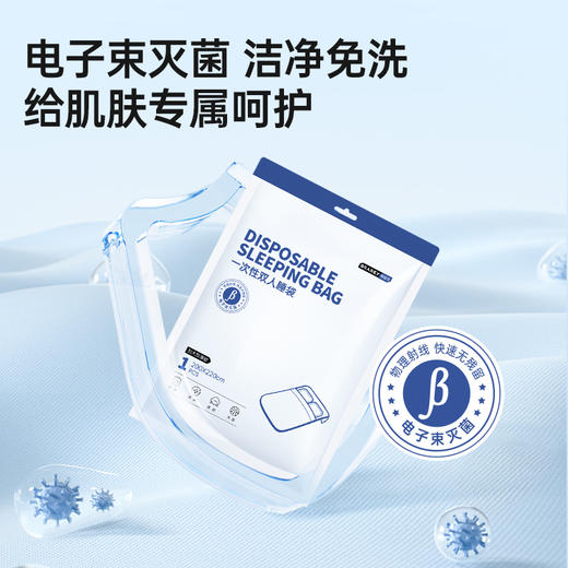 【3包装】GRAREY格瑞亚一次性双人睡袋200x220cm大尺寸  SMS优质无纺布，柔软细腻 亲肤舒适，韧性好不易破 独立真空包装，轻盈便捷易携带，专为出行设计【五一随行专场】 商品图3