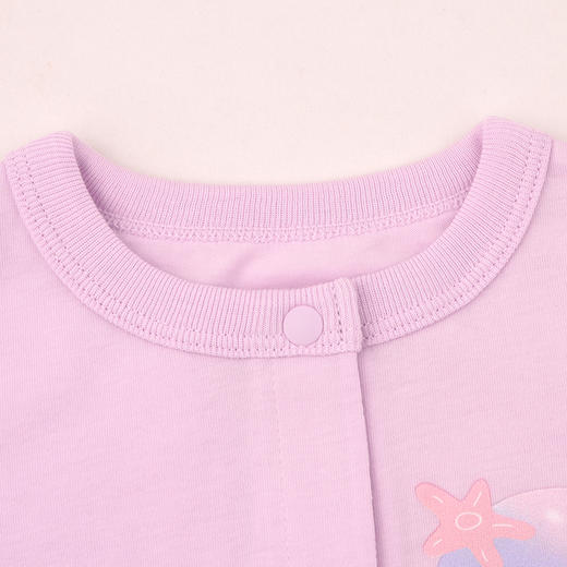 棉果果夏季新品女童卡通纯棉凉感防蚊5A抗菌对开连体衣M221722226211 商品图1