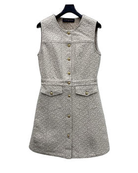 女款印花牛仔背心裙zh