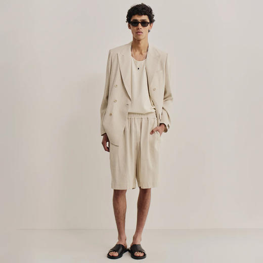 A Kind of Guise SALEH SHORTS 意大利制未染色亚麻丝绸混纺短裤 商品图3