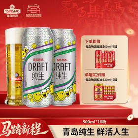 【肖战同款 全国仓】青岛啤酒纯生500ml*18听 青岛啤酒博物馆官方旗舰店