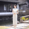 春夏新款旗袍改良无袖年轻款蕾丝气质国风修身复古日常旗袍XL1761 商品缩略图1