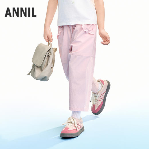 【实体店同款】女童全腰梭织七分裤夏季新款安奈儿童装AG626248 商品图1