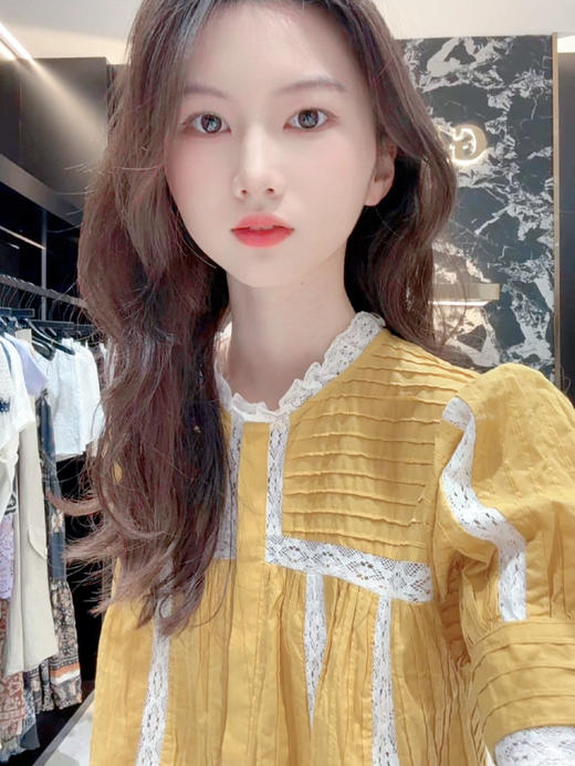 特！贵牌！ba*sh* 纯元，复古 法式 蕾丝 拼接 纯棉 细褶 衬衫 显白 娃娃衫～ 商品图2