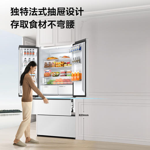 TCL大无界466升T9法式多门四开门58cm超薄零嵌入式底部散热双净味冰箱 R466T9-DQ 商品图8