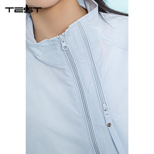 夏上新韩系松弛感浅蓝色立领轻薄透气长袖防晒外套2262004 商品图2