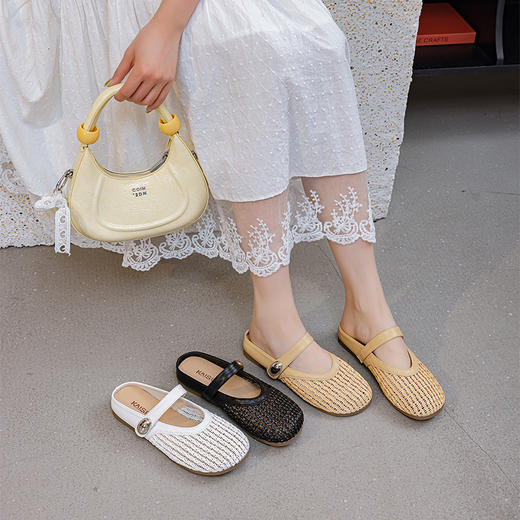 凯撒KAISER 软云编织凉鞋&凉拖 | 达人博主同款 两款可选 镂空编织鞋面 舒适透气 今夏爆火穿搭单品（凉拖建议拍大一码）（爆单预售3-7天发） 商品图8