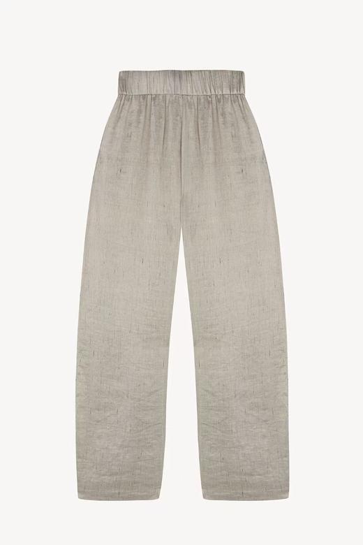 Cortana 26SS 银灰纱结丝麻SAL阔腿裤 商品图3