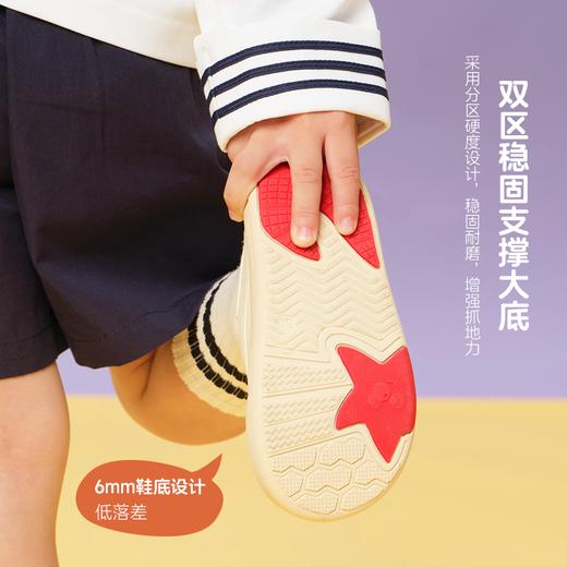 TOPSTAR儿童帆布鞋赤足宽楦女童幼儿园室内鞋抗菌防水男童小白鞋聚 商品图4