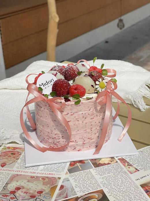 粉梅荔枝蛋糕|口味蛋糕 | Midori 商品图0