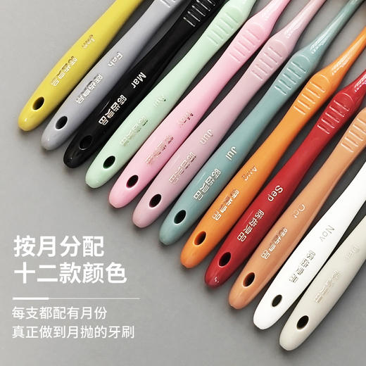 💰29.9到手12支~ 【皓齿良品月抛牙刷】✅加宽刷头设计，清洁面积更大，效率up ✅超纤极细刷毛，贴合口腔缝隙，清洁度up🪥单独配备刷套，保持干净卫生，便携度up 商品图5