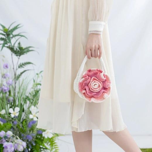 苏苏姐家玫瑰手拎包手工diy编织包包钩针烁光毛线团材料包打发时间 商品图3