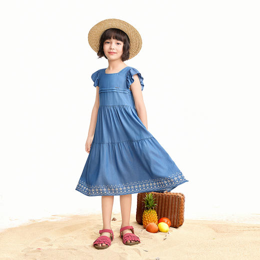 【实体店同款】女童短袖连衣裙夏季新款安奈儿童装AG623150 商品图3