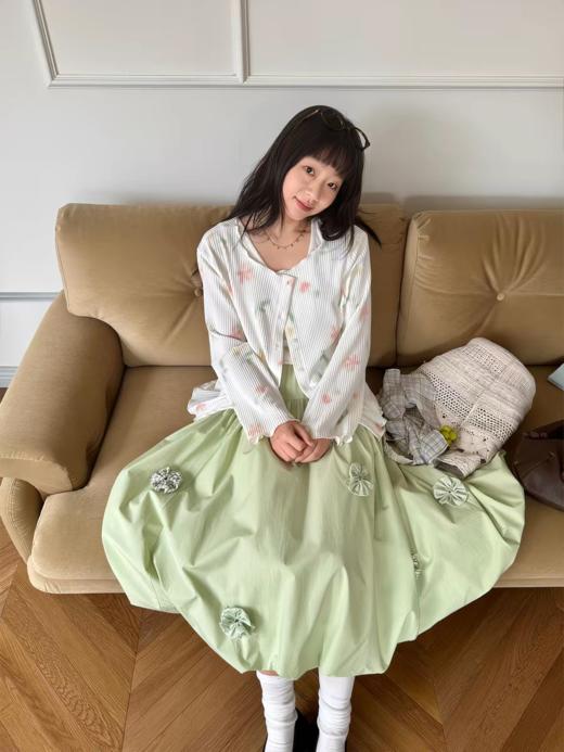 nothe Case布然/NC261624/「柔焦花影」满底手绘印花压褶开衫 百搭温柔上衣外套 商品图2