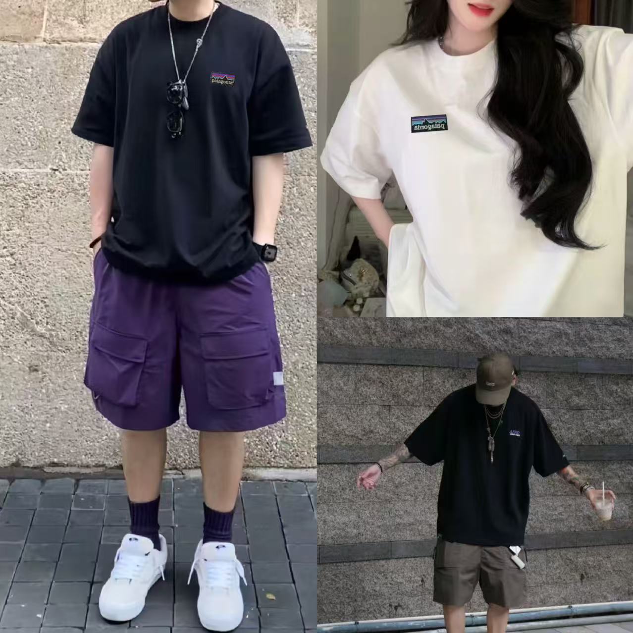 外贸大厂订单余！ 巴塔基础款短袖T恤情侣款！