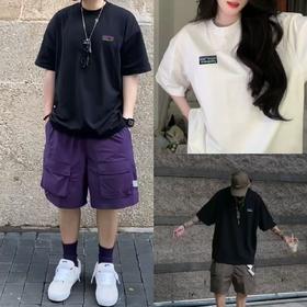 外贸大厂订单余！ 巴塔基础款短袖T恤情侣款！