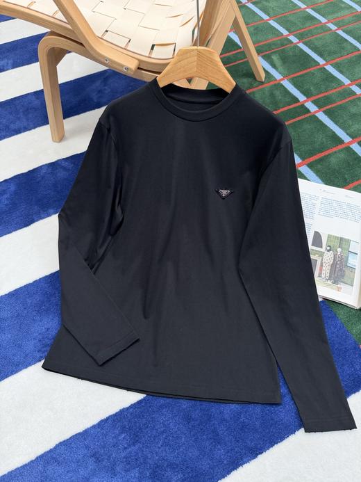 普拉达 三角标长袖T恤 商品图8