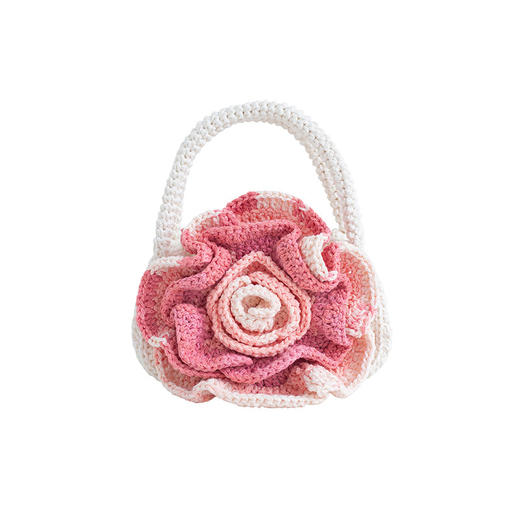 苏苏姐家玫瑰手拎包手工diy编织包包钩针烁光毛线团材料包打发时间 商品图4