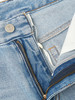 老钱风高腰浅蓝阔腿牛仔裤女夏季薄款垂感分割线宽松显瘦直筒拖地裤 商品缩略图2