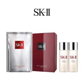 美妆节【跨境发货】SK-II前男友贴片面膜 10片/盒+SK-II神仙水30ml*2  日本进口国际版 跨境仓发货
