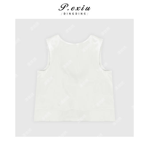 04-3潘依绣丁丁宠粉法式气质圆领露背无袖背心 W-63090 商品图0