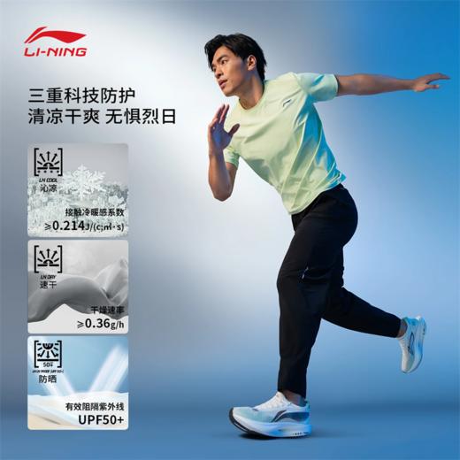 【许昕同款】李宁男子直筒速干凉爽冰感舒适健身系列针织运动裤AKYW043 商品图1