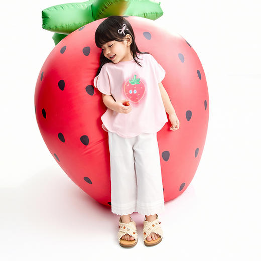 【实体店同款】女童全腰梭织九分裤夏季新款安奈儿童装XG626209 商品图3