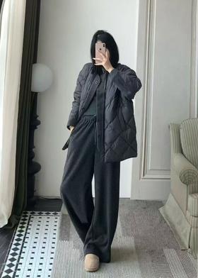 【门店同款】ENJOY冬季老钱风拼接菱格羽绒服 168246750