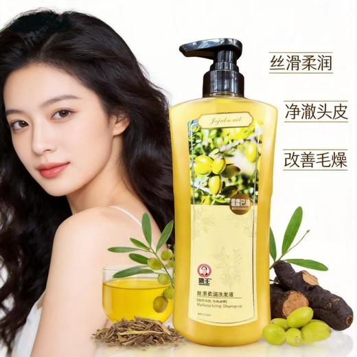 霸王洗发水霍霍巴籽油丝滑柔润洗发液改善毛躁丝滑飘逸新款家庭装780ml 商品图1