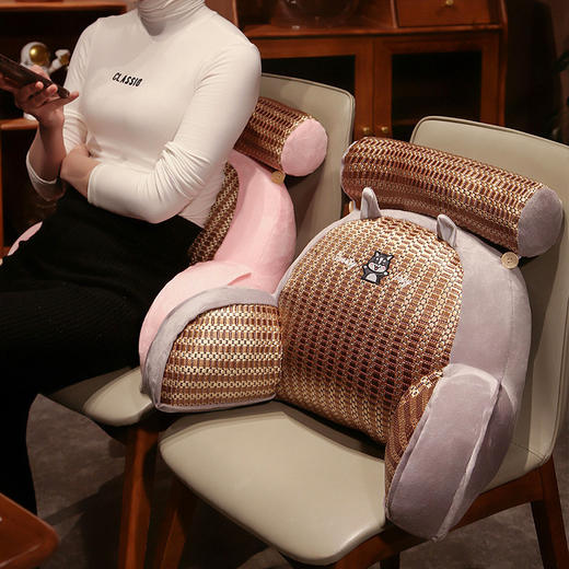【腾席腰靠❗清凉一夏】夏季凉席腰靠床上靠垫软包护腰靠枕床上大靠背榻榻米宿舍沙发抱枕。ri 商品图3