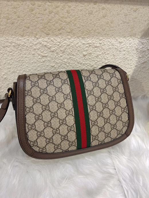GUCCI Ophidia 乌木色 老花拼皮 中号 邮差包 商品图1