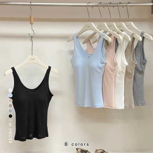 老米优品🎈3-5天。2件包邮！贴身温柔小云朵~☁《天丝莱赛尔+绵羊毛 一体式纯色吊带背心》自带胸垫设计！DD260410A 商品图3