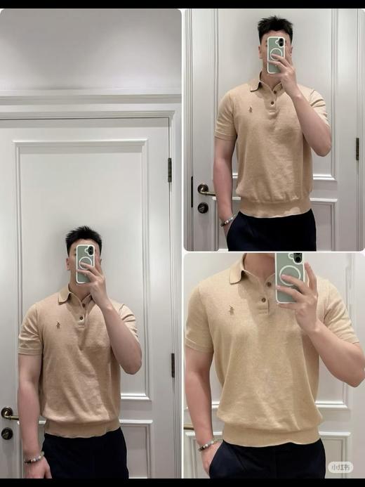 拉夫劳伦经典款三粒扣 翻领男士针织短袖 Polo 衫 商品图5