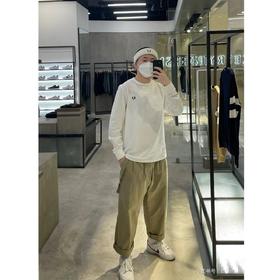 麦穗fred perry 经典百搭长袖圆领套头长袖T恤