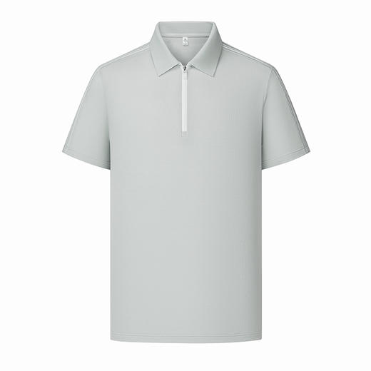 半身缘男装 夏季商务微弹亚麻抗菌防晒短袖POLO衫877 商品图10