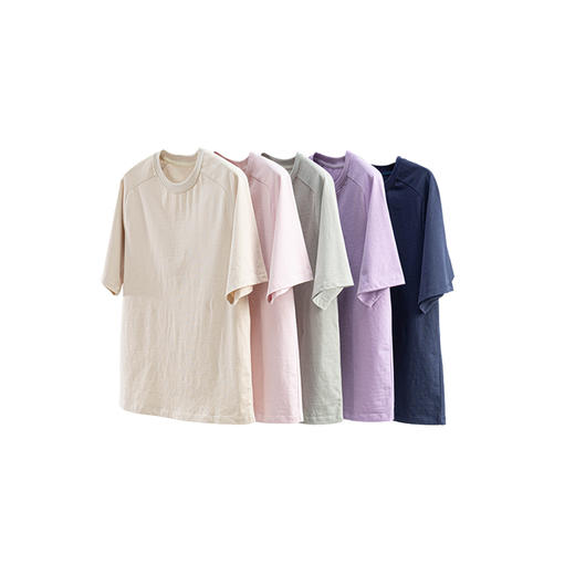 特绽放200朵/马鞍T*棉多色显瘦马鞍肩短袖T恤女上衣夏通勤打底衫 商品图4