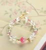 【宫里手串】桃红柳绿·天然白水晶蔷薇辉石碧玺小花手链/项链（48小时发货） 商品缩略图2